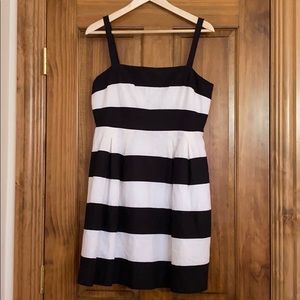 Loft black and white striped sundress